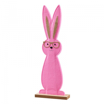 Filz-Hase mit Brille pink (50 cm)